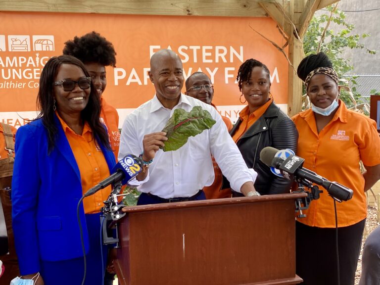 Brooklyn Borough President Tours Eastern Parkway Farm