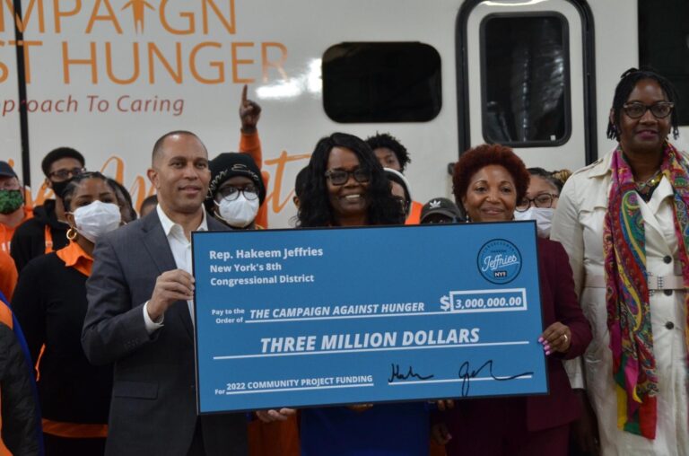 REP. HAKEEM JEFFRIES, SEN. CHUCK SCHUMER SECURE  MILLION FOR THE CAMPAIGN AGAINST HUNGER